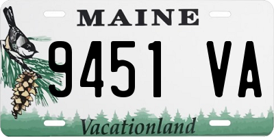 ME license plate 9451VA