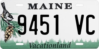 ME license plate 9451VC
