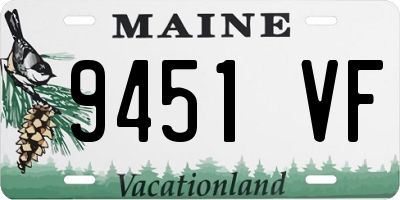 ME license plate 9451VF