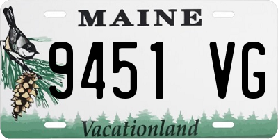 ME license plate 9451VG