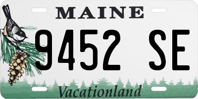 ME license plate 9452SE
