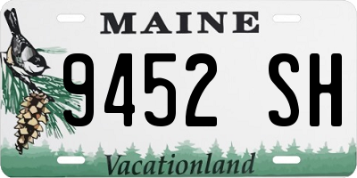 ME license plate 9452SH
