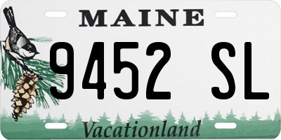 ME license plate 9452SL