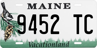 ME license plate 9452TC