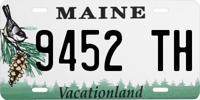 ME license plate 9452TH