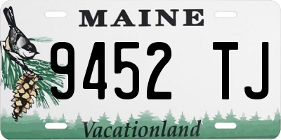 ME license plate 9452TJ
