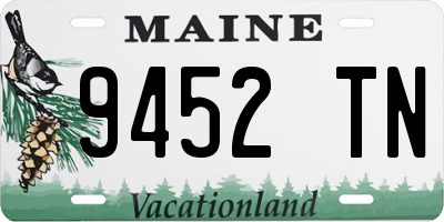 ME license plate 9452TN