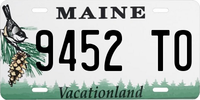 ME license plate 9452TO