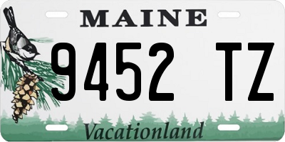 ME license plate 9452TZ