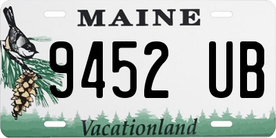 ME license plate 9452UB