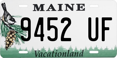 ME license plate 9452UF