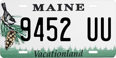 ME license plate 9452UU