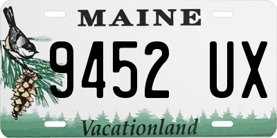 ME license plate 9452UX