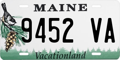 ME license plate 9452VA