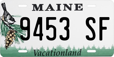 ME license plate 9453SF