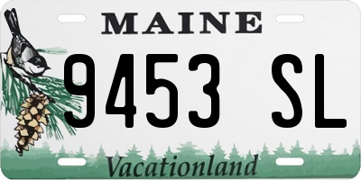 ME license plate 9453SL