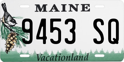 ME license plate 9453SQ