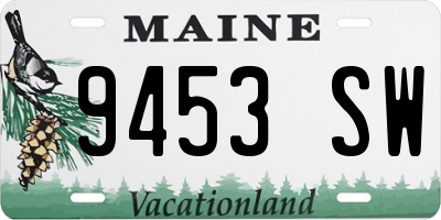ME license plate 9453SW