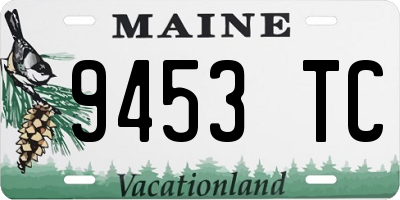 ME license plate 9453TC