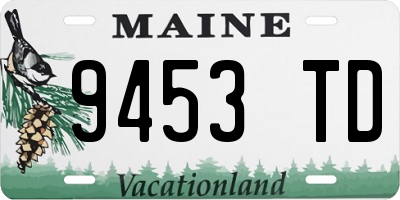 ME license plate 9453TD