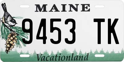 ME license plate 9453TK