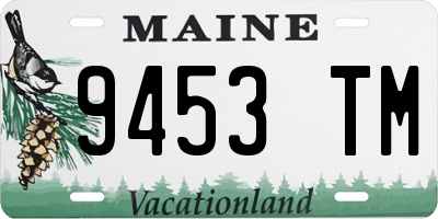 ME license plate 9453TM