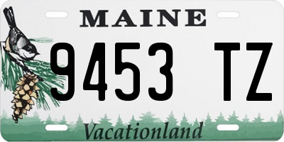 ME license plate 9453TZ