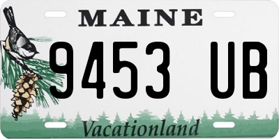 ME license plate 9453UB