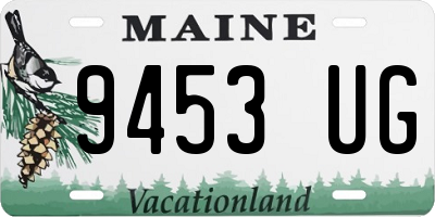 ME license plate 9453UG