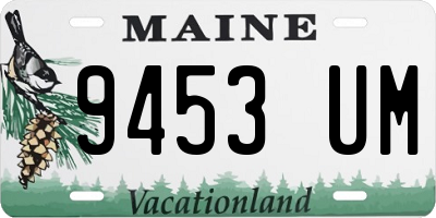 ME license plate 9453UM