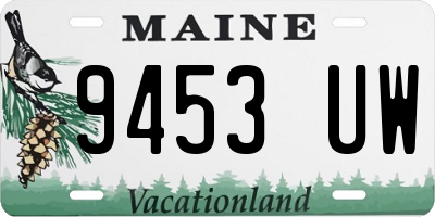 ME license plate 9453UW