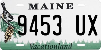 ME license plate 9453UX