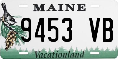 ME license plate 9453VB