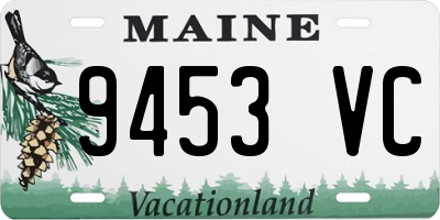 ME license plate 9453VC