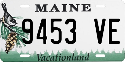 ME license plate 9453VE