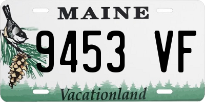 ME license plate 9453VF