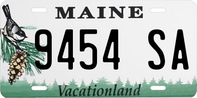 ME license plate 9454SA