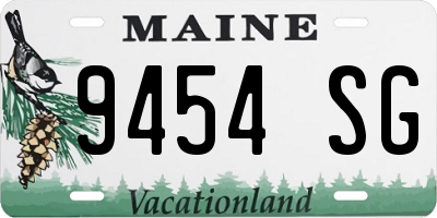 ME license plate 9454SG