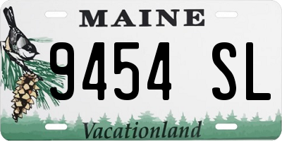 ME license plate 9454SL