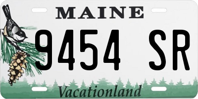 ME license plate 9454SR