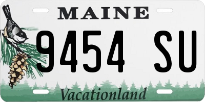 ME license plate 9454SU