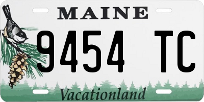 ME license plate 9454TC