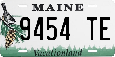 ME license plate 9454TE