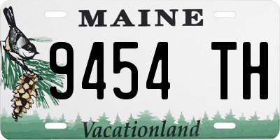 ME license plate 9454TH