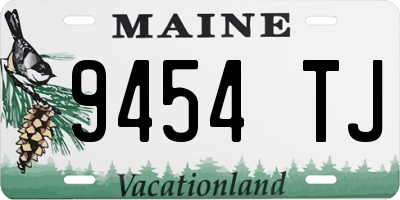 ME license plate 9454TJ