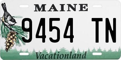 ME license plate 9454TN