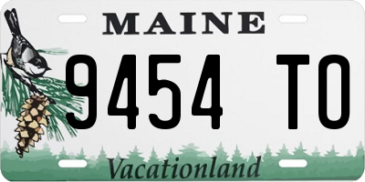 ME license plate 9454TO