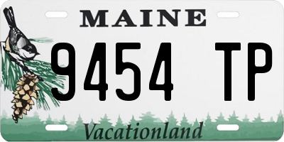 ME license plate 9454TP