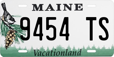 ME license plate 9454TS