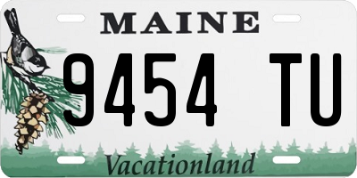ME license plate 9454TU